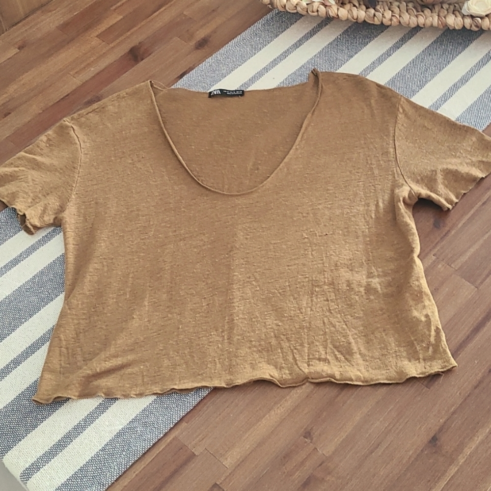 ZARA cropped tee